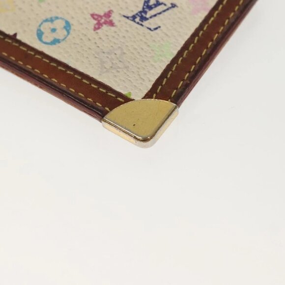 LOUIS VUITTON Multicolor Pochette Cles Coin Purse White M92655 LV Auth 141583 - Picture 3 of 16